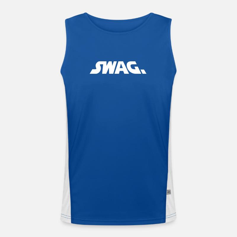 Galactic Swag Lettering Men's Functional Contrast Tank Top 