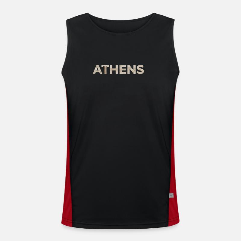 ATHÈNES – Typographie architecturale du marbre Débardeur respirant contrasté Homme 