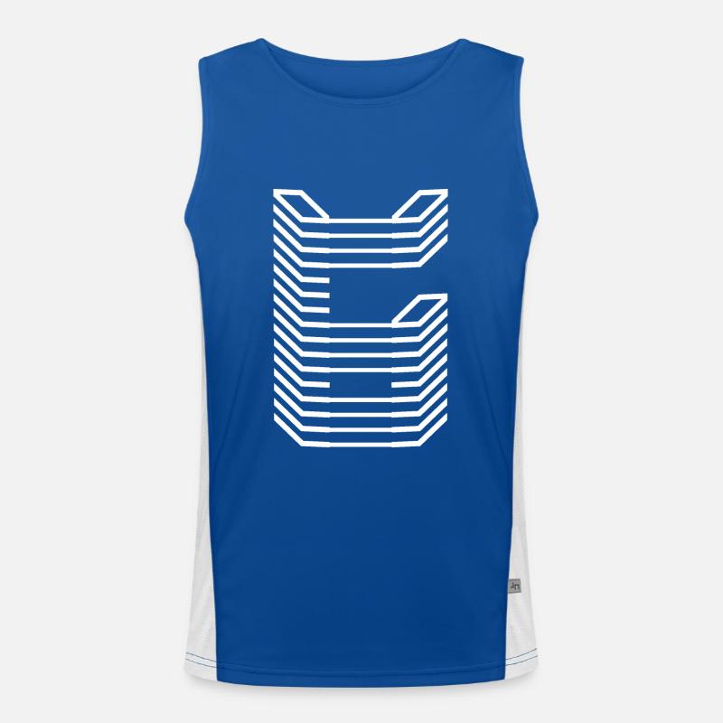 Unique Letter G Logo Design « Blanc » Débardeur respirant contrasté Homme 