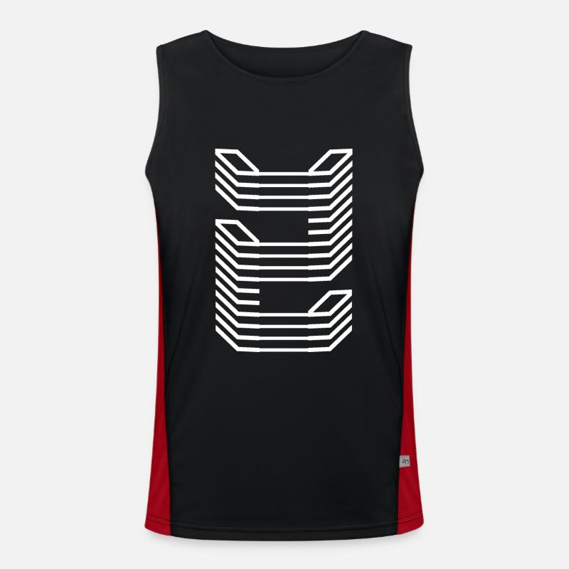Unique Letter Z Logo Design "White" Men's Functional Contrast Tank Top 