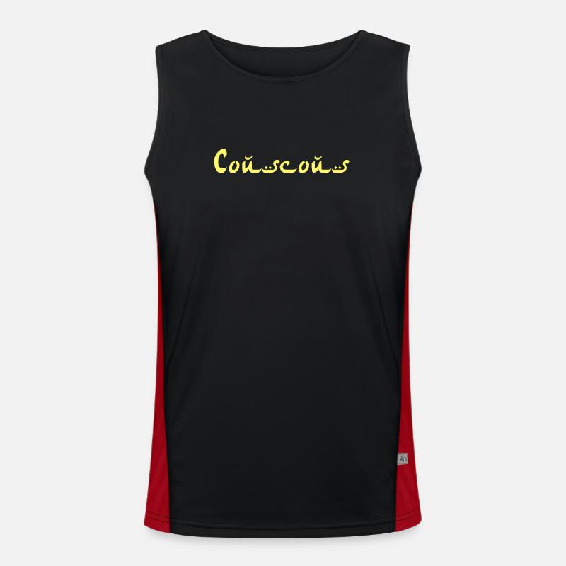 Couscous Couscus - Men's Functional Contrast Tank Top  - black/red