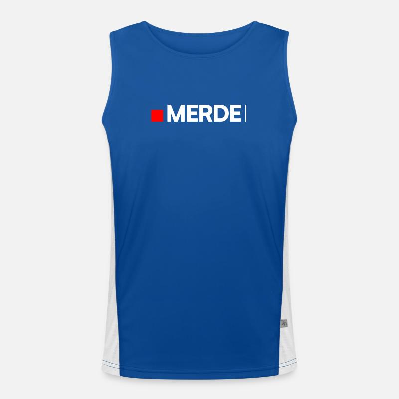SHIT | Humor, minimalist reaction Men's Functional Contrast Tank Top 
