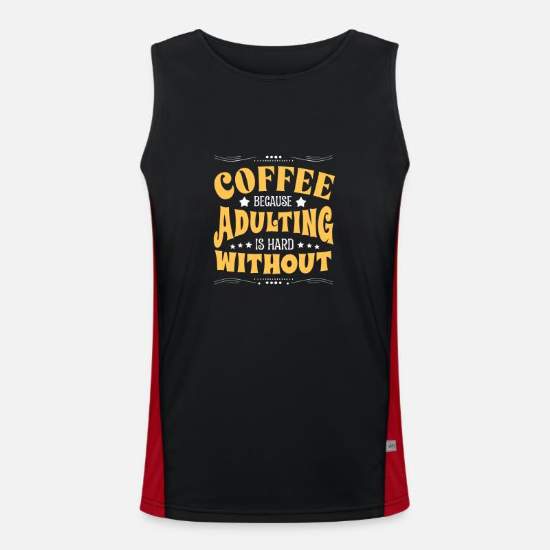 Drôle de dicton de café Débardeur respirant contrasté Homme 