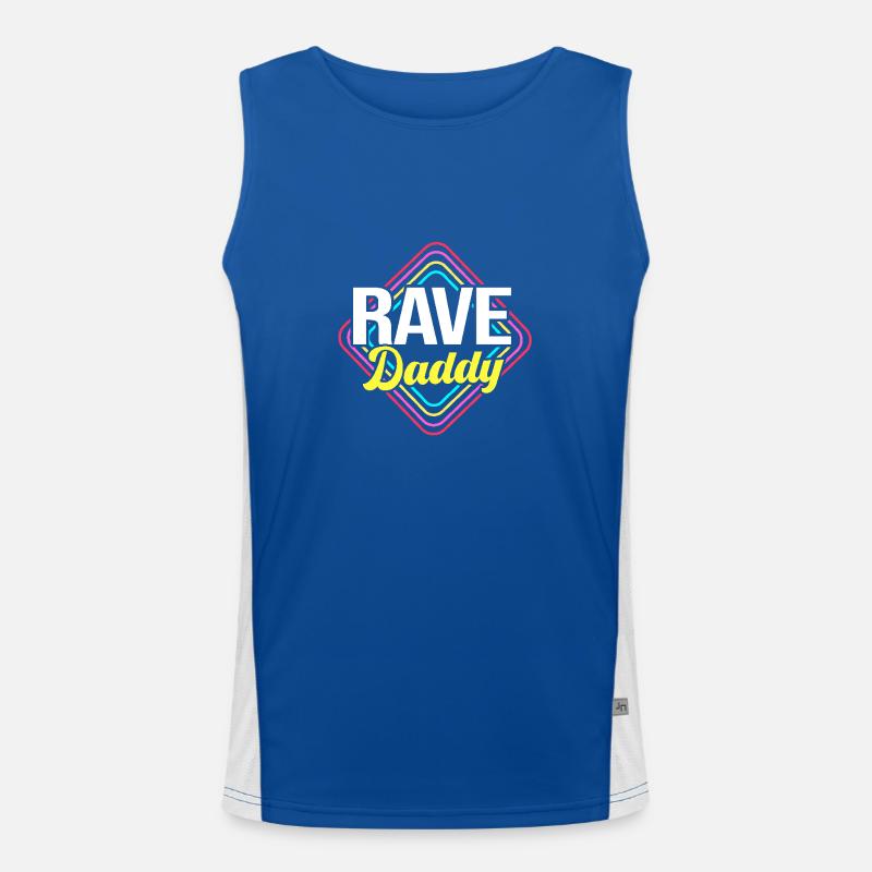 Rave Raver Musique techno Techno basse Table de mixage Débardeur respirant contrasté Homme 