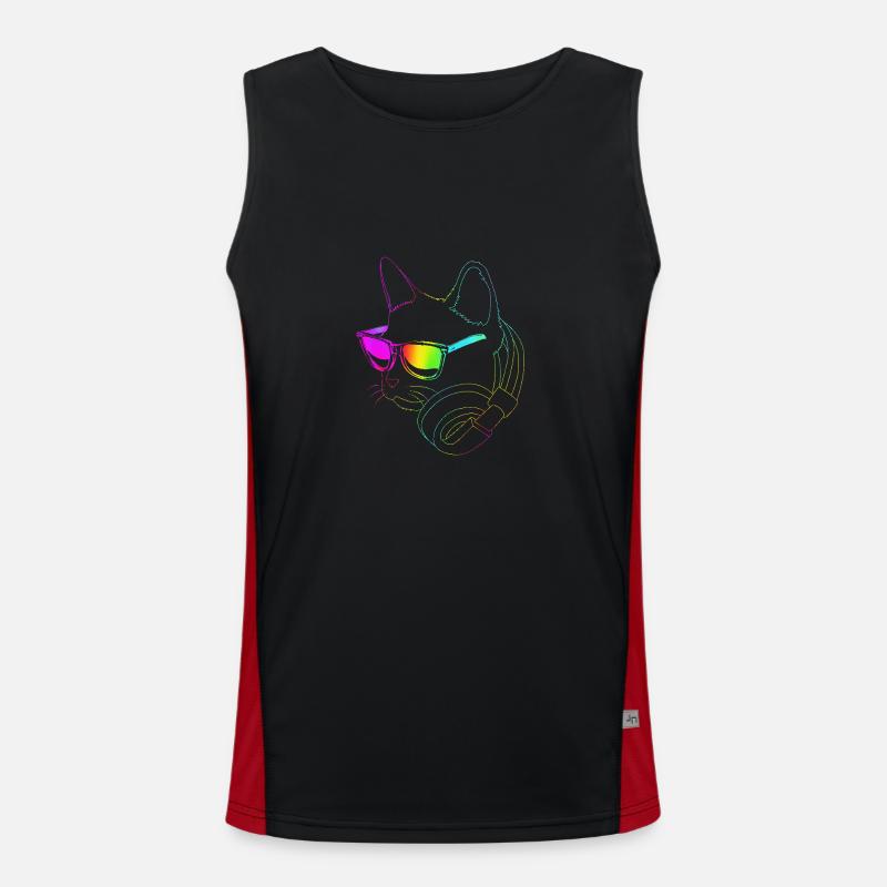 Rave Raver Musique techno Techno basse Table de mixage Débardeur respirant contrasté Homme 