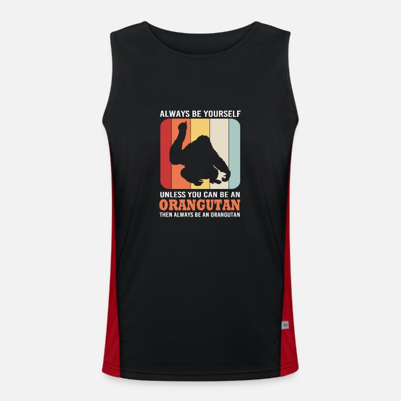 Orang Utan Funktionelles Kontrast-Tank Top für Männer 