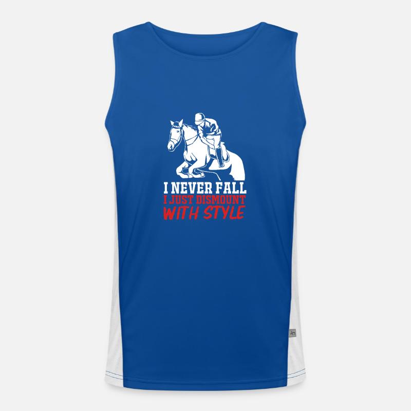 Springreiten Springpferd Funktionelles Kontrast-Tank Top für Männer 