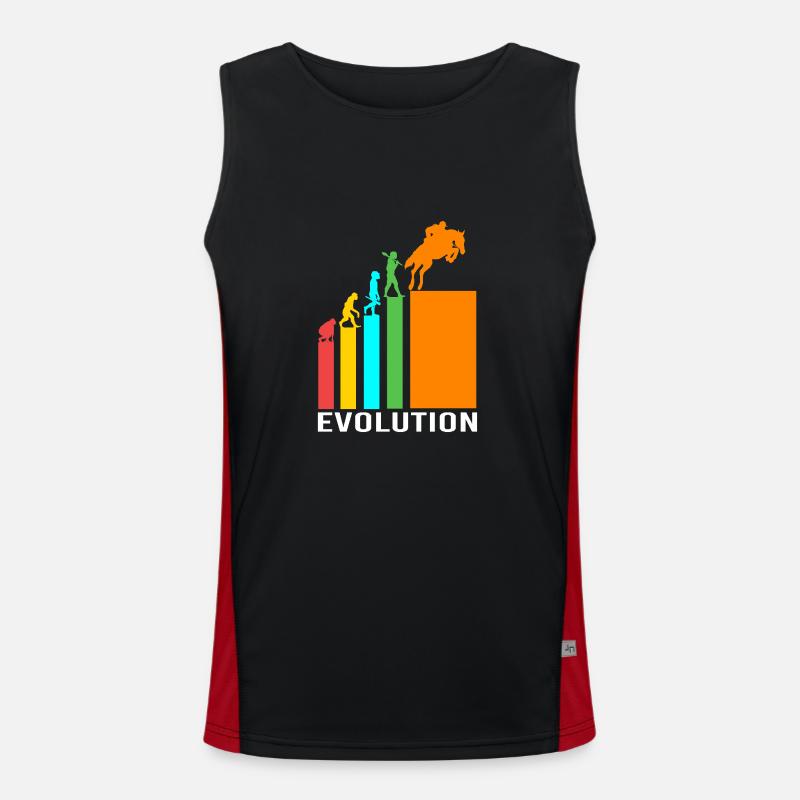 Springreiten Springpferd Funktionelles Kontrast-Tank Top für Männer 