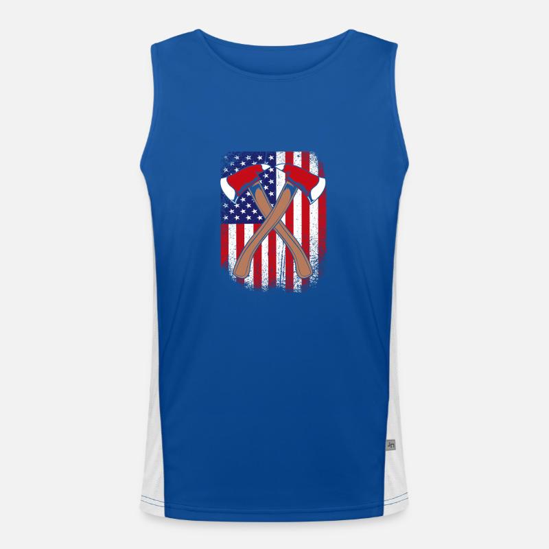 Firefighter Fire Brigade Men's Functional Contrast Tank Top 