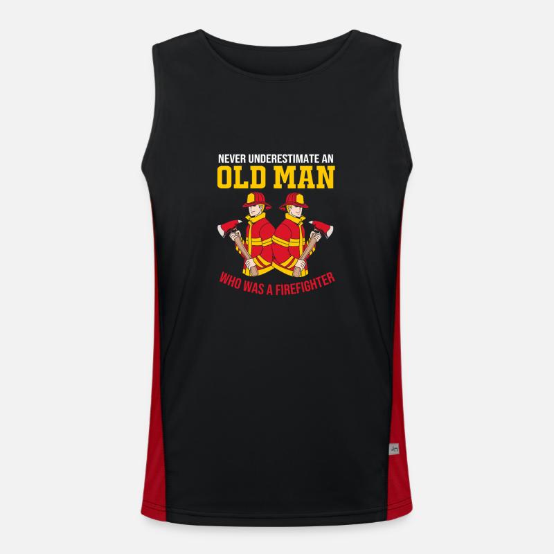 Firefighter Fire Brigade Men's Functional Contrast Tank Top 