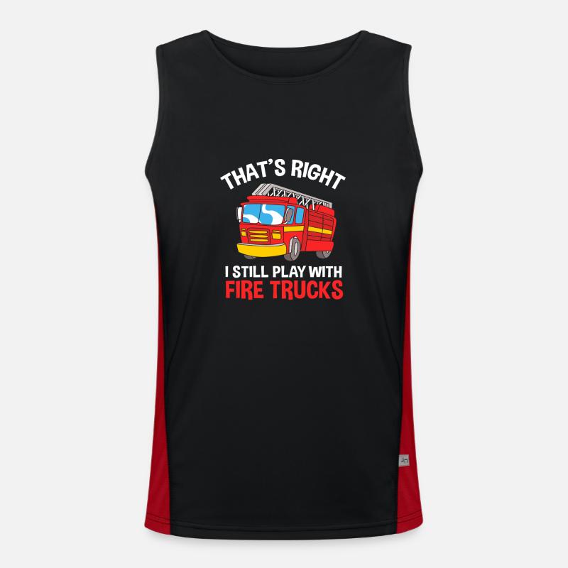 Firefighter Fire Brigade Men's Functional Contrast Tank Top 