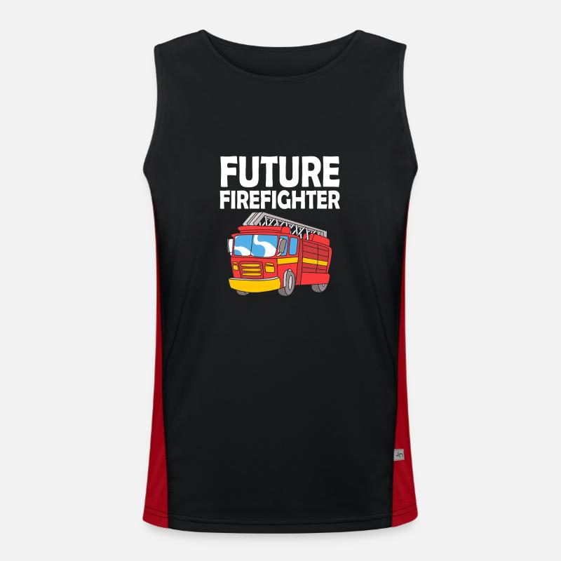 Firefighter Fire Brigade - Men's Functional Contrast Tank Top  - black/red