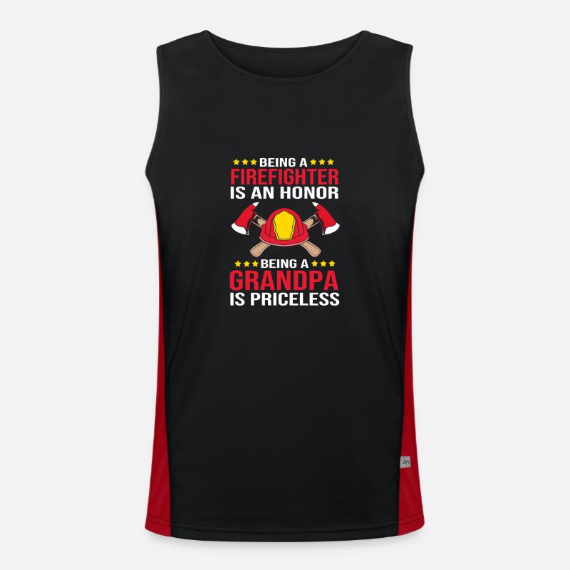 Firefighter Fire Brigade Men's Functional Contrast Tank Top 