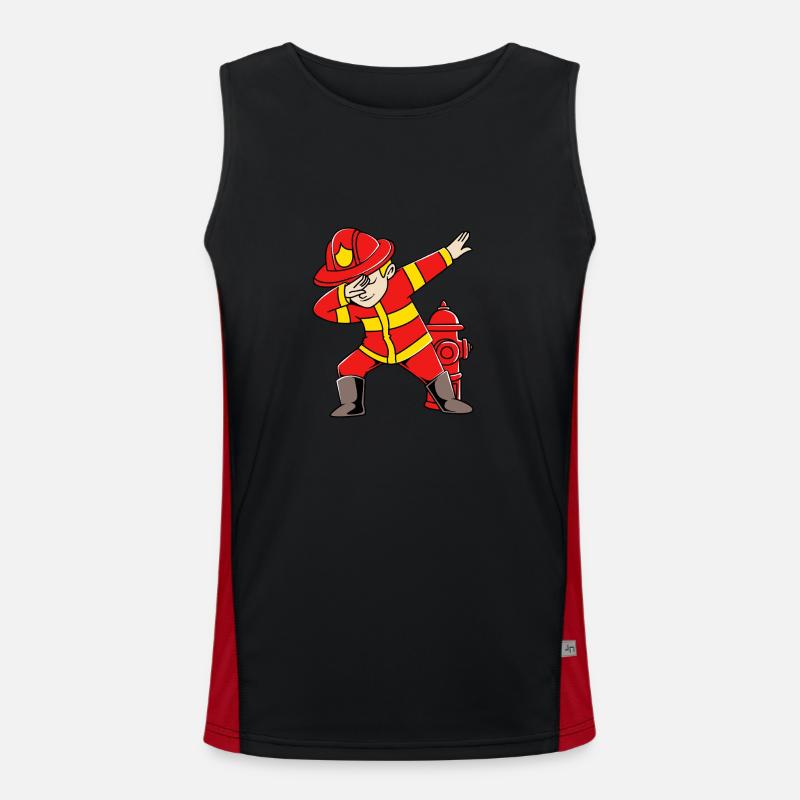 Firefighter Fire Brigade Men's Functional Contrast Tank Top 