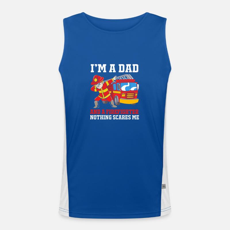 Firefighter Fire Brigade Men's Functional Contrast Tank Top 