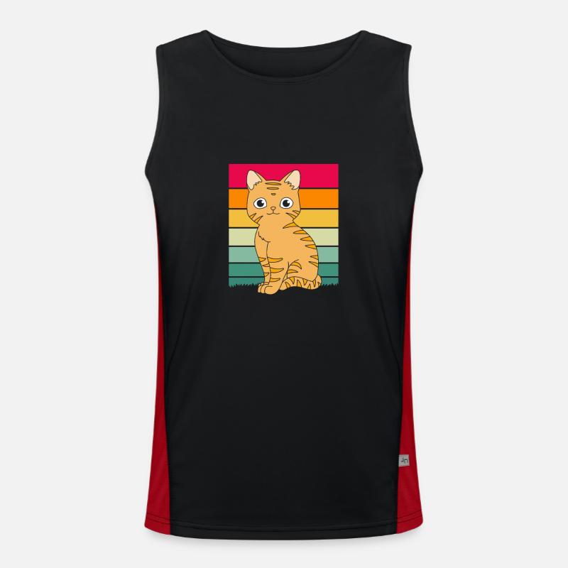 Tabby Katze Funktionelles Kontrast-Tank Top für Männer 