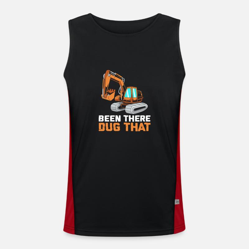 Baustelle Baggerfahrer Baggern Funktionelles Kontrast-Tank Top für Männer 