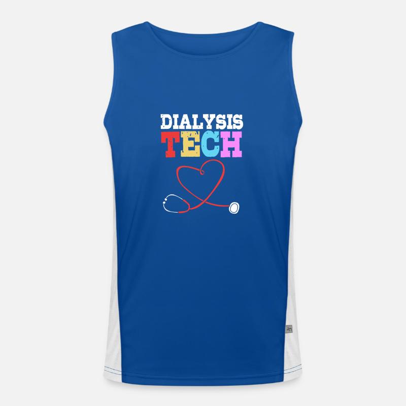 Dialyse-Techniker Funktionelles Kontrast-Tank Top für Männer 