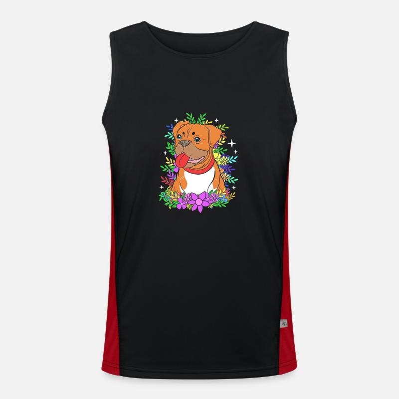 Boxer Hund Funktionelles Kontrast-Tank Top für Männer 