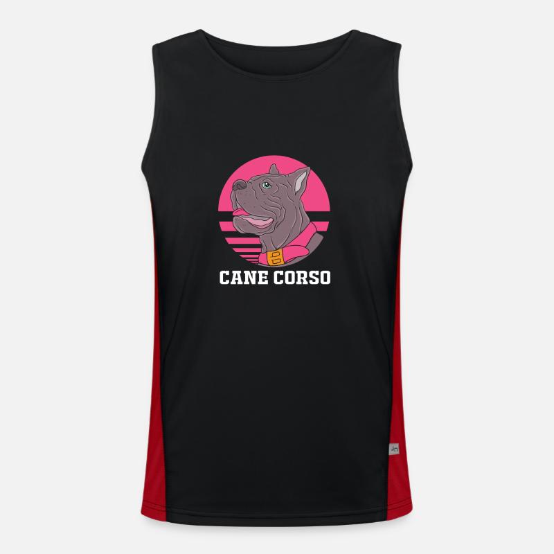 Cane Corso Funktionelles Kontrast-Tank Top für Männer 