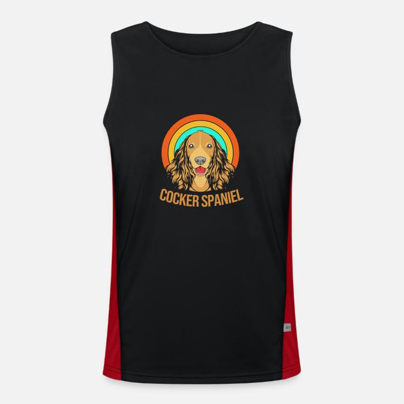 Cocker Spaniel Funktionelles Kontrast-Tank Top für Männer 