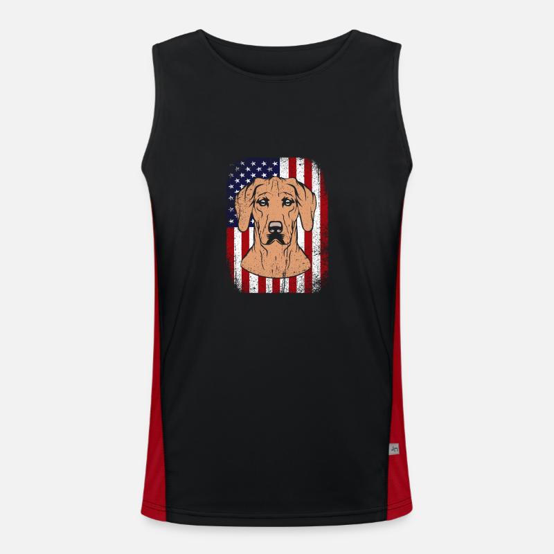 Rhodesian Ridgeback Funktionelles Kontrast-Tank Top für Männer 