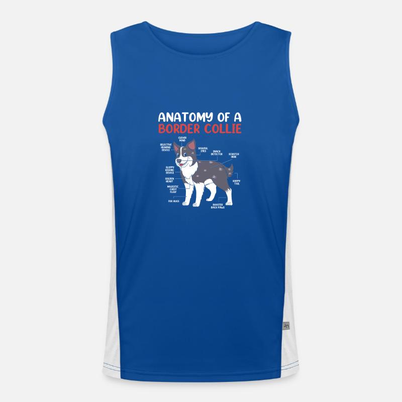 Border Collie Men's Functional Contrast Tank Top 