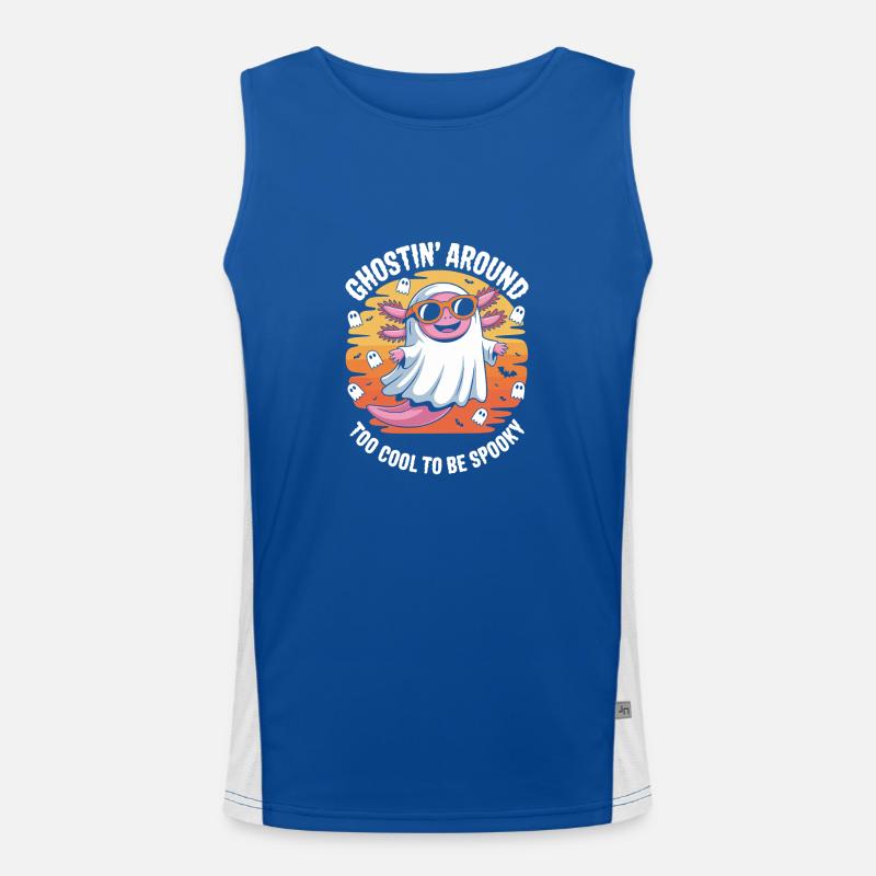 Cute Halloween Axolotl Men's Functional Contrast Tank Top 