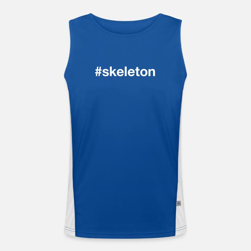Skeleton Hashtag Funktionelles Kontrast-Tank Top für Männer 