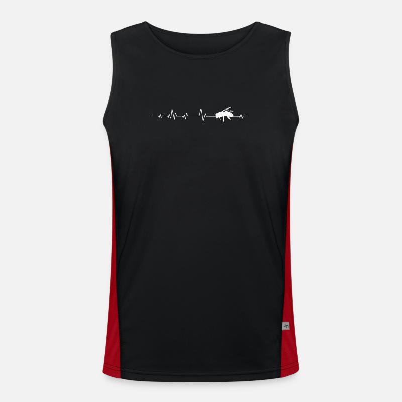 Bee bees - Men's Functional Contrast Tank Top  - black/red