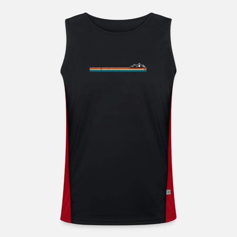 Awaiting design input - Men's Functional Contrast Tank Top  - black/red