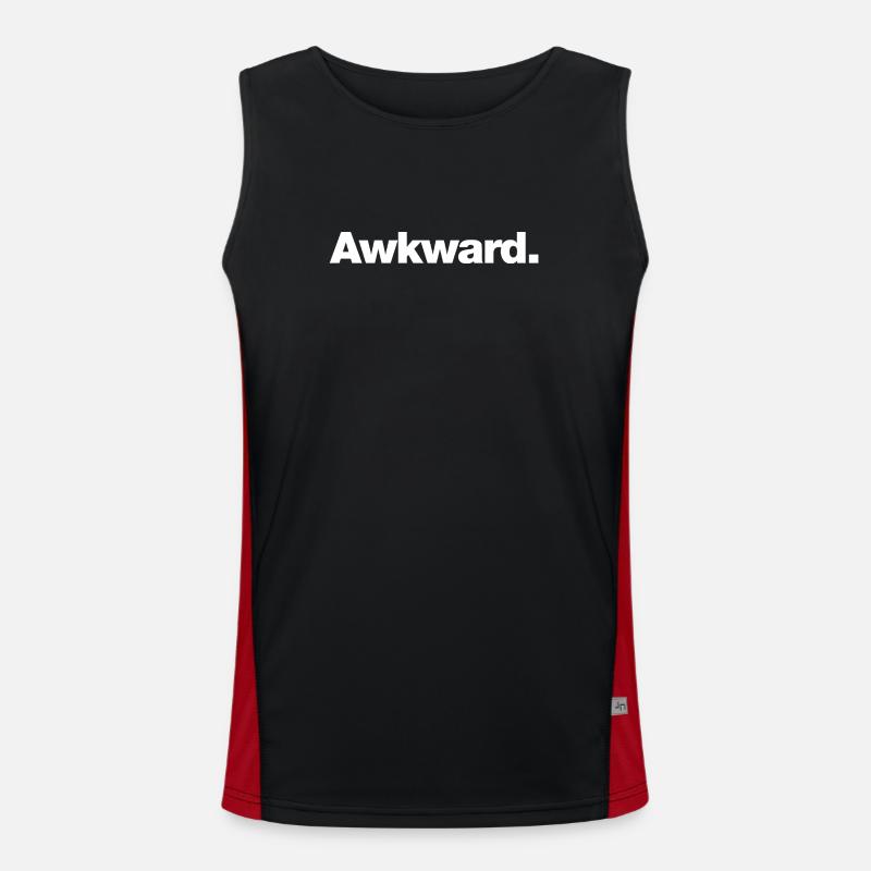Awkward - Men's Functional Contrast Tank Top  - black/red