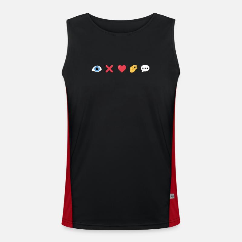 I Don't Like Small Talk | Minimal Icon Design Men's Functional Contrast Tank Top 