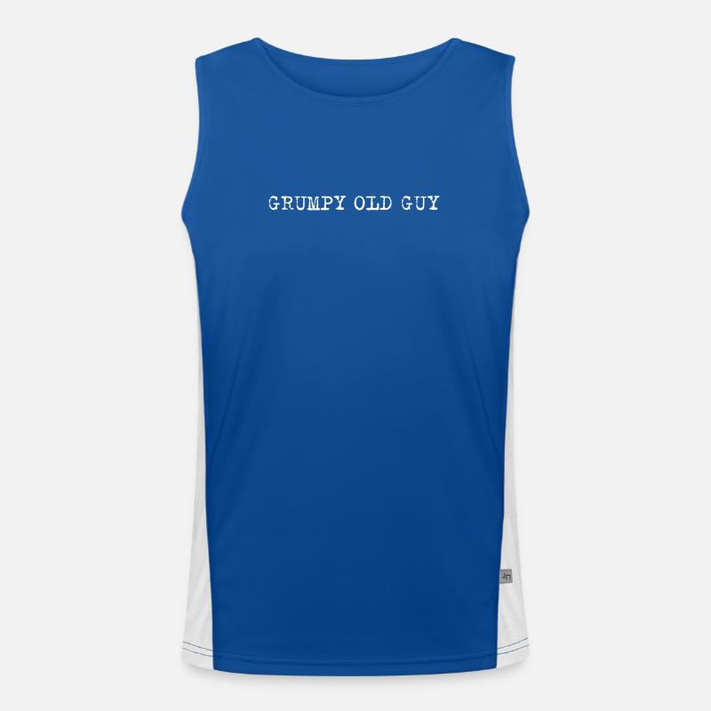Grumpy Old Guy Minimal Typo Saying Men's Functional Contrast Tank Top 