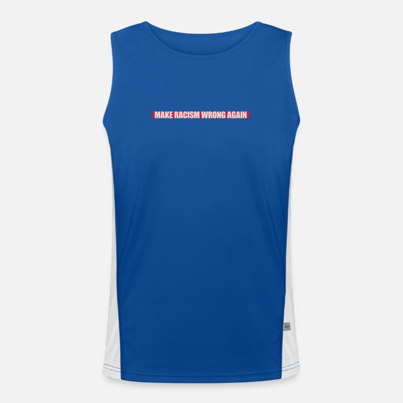 make racism wrong again Men's Functional Contrast Tank Top 