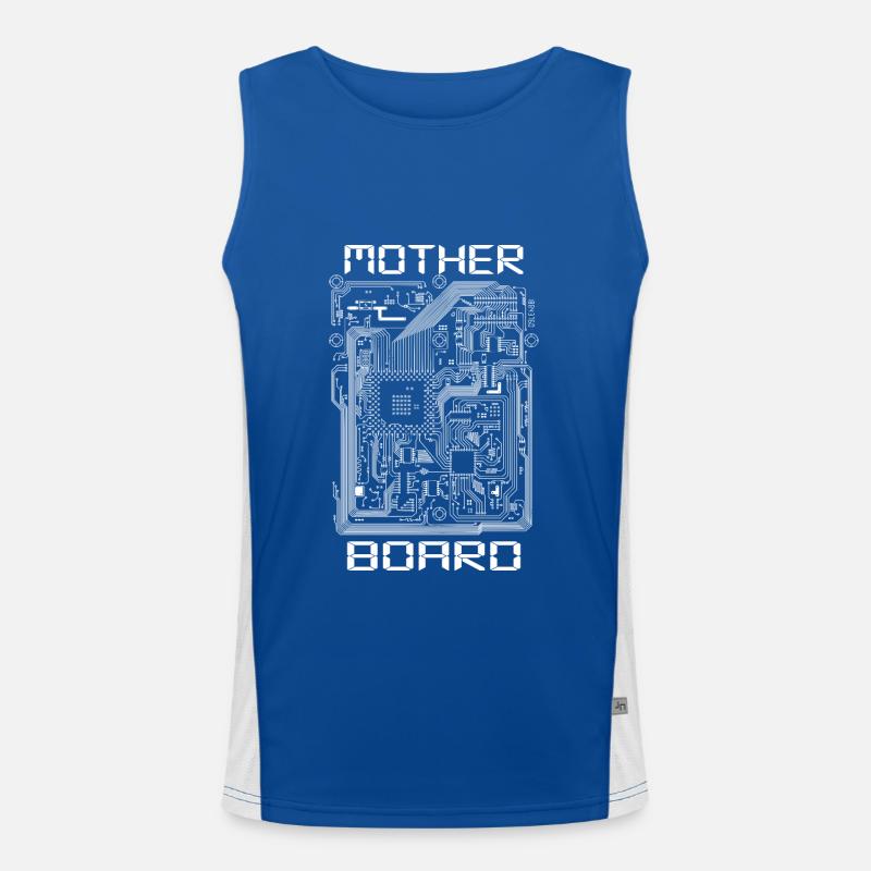 Motherboard Computer Grafik Design Funktionelles Kontrast-Tank Top für Männer 
