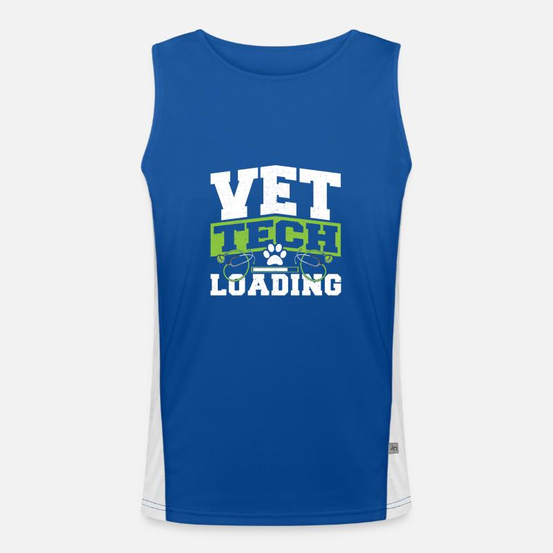 Veterinarian Veterinary Technician Vet Tech Loading Men's Functional Contrast Tank Top 