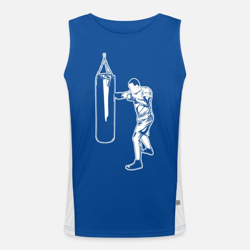 Dessin de boxe Débardeur respirant contrasté Homme 