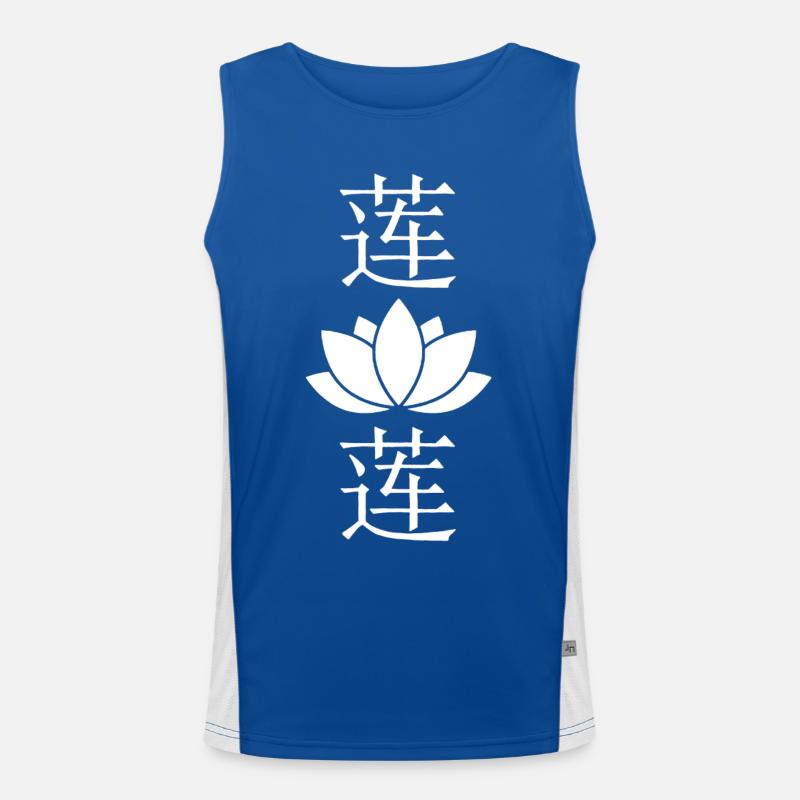 Fleur de lotus blanche Débardeur respirant contrasté Homme 