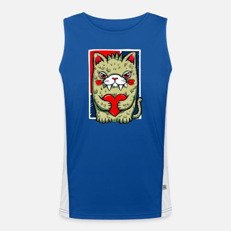 Crazy Cat Men's Functional Contrast Tank Top 