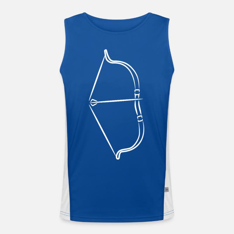 Pfeil und Bogen Funktionelles Kontrast-Tank Top für Männer 