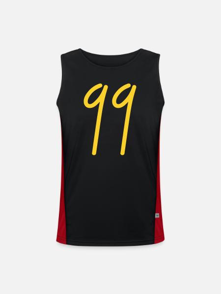 99 - Men's Functional Contrast Tank Top - black/red