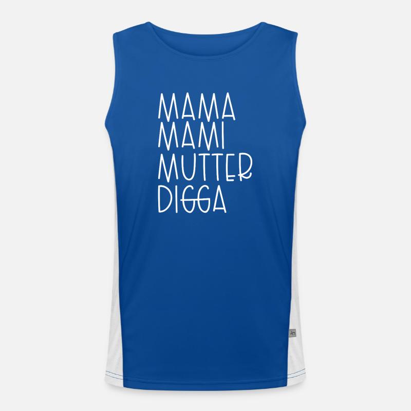 Mama Mami Mutter Digga Funktionelles Kontrast-Tank Top für Männer 