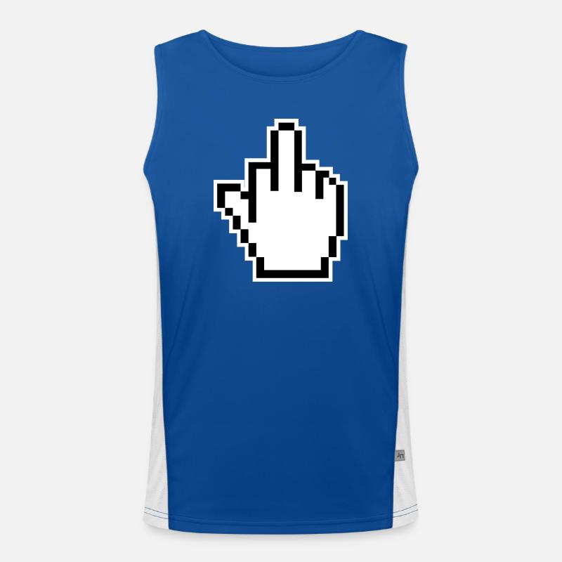 Mittelfinger Cursor Middlefinger Funktionelles Kontrast-Tank Top für Männer 