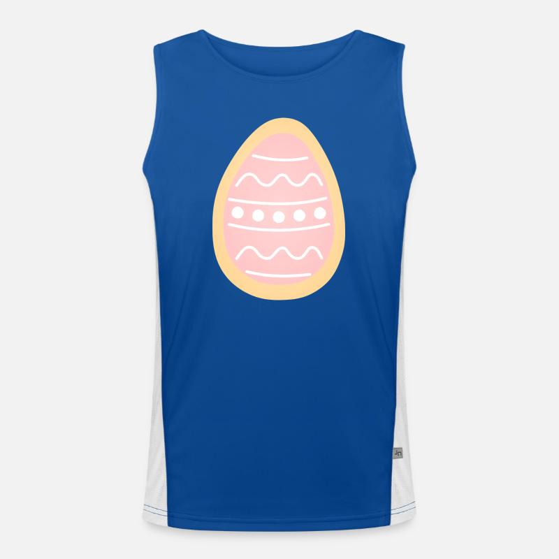 Pastel Easter Egg Cookie Men's Functional Contrast Tank Top 