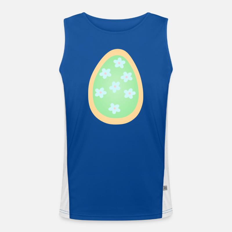 Pastel Floral Egg Pattern Men's Functional Contrast Tank Top 