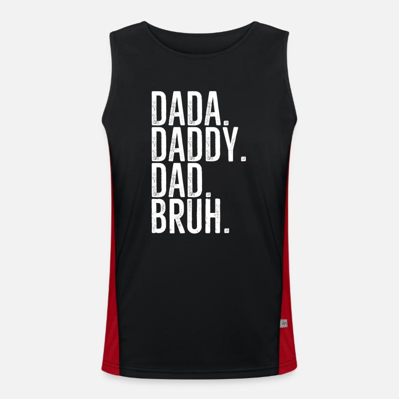 Dada Papa Papa Bruh Funktionelles Kontrast-Tank Top für Männer 