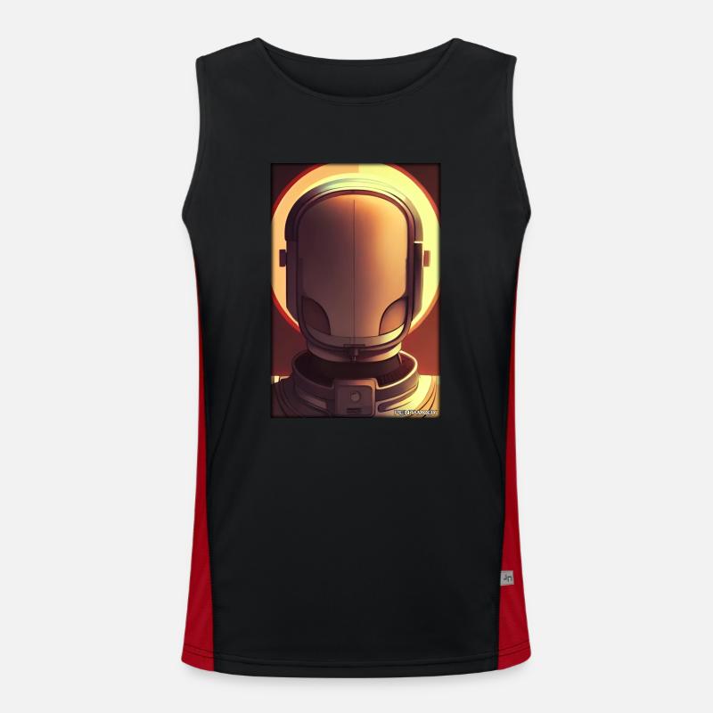 Roboter Zukunft Technik Wissenschaft Android Funktionelles Kontrast-Tank Top für Männer 