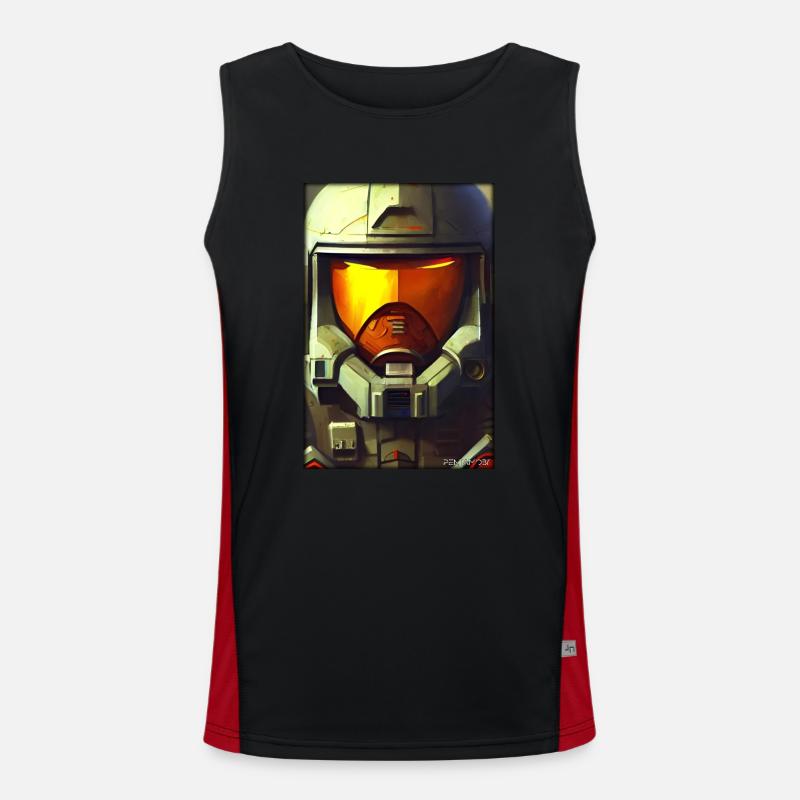 Kampfbot Robot Super Soldier Machine Warrior Men's Functional Contrast Tank Top 