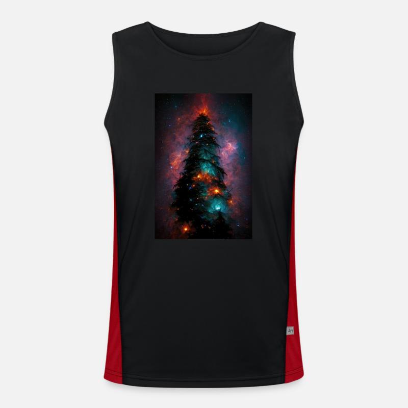 Arbre de Noël dans les étoiles Débardeur respirant contrasté Homme 